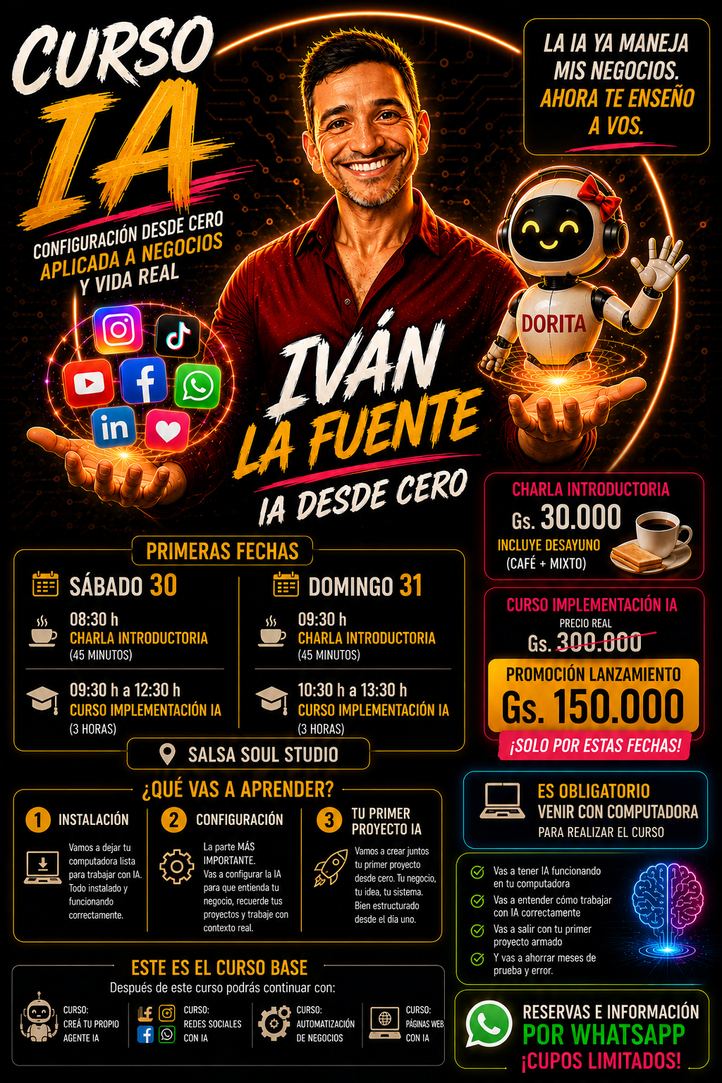 Afiche del curso de IA